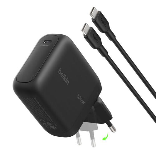 Belkin BOOSTCHARGE USB-Wandladegerät 100 W – GaN – USB-C×1 – inkl. USB-C-Kabel