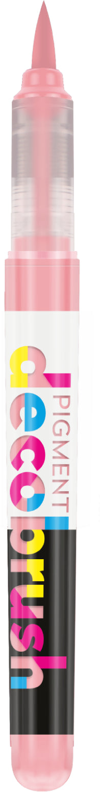 Karin PigmentDecoBrush 176 Acrylmarker – Pinselspitze – Soft Peach – 4er-Set – für Papier, Metall und Kunststoff