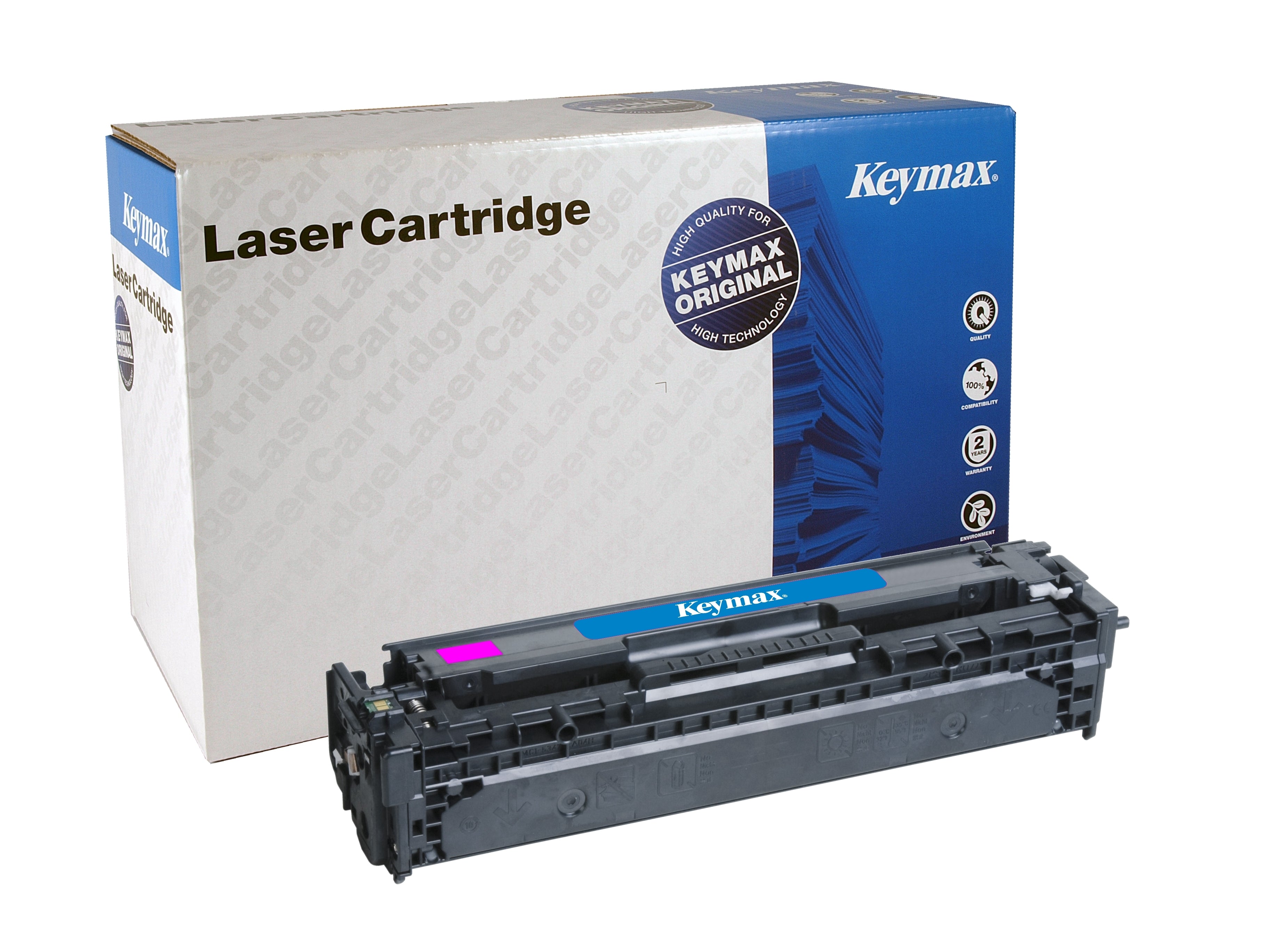 Keymax RMC Toner-Modul (CB543A) Magenta Toner – wiederaufbereitet – 1'400 Seiten – für HP CLJ CP1210
