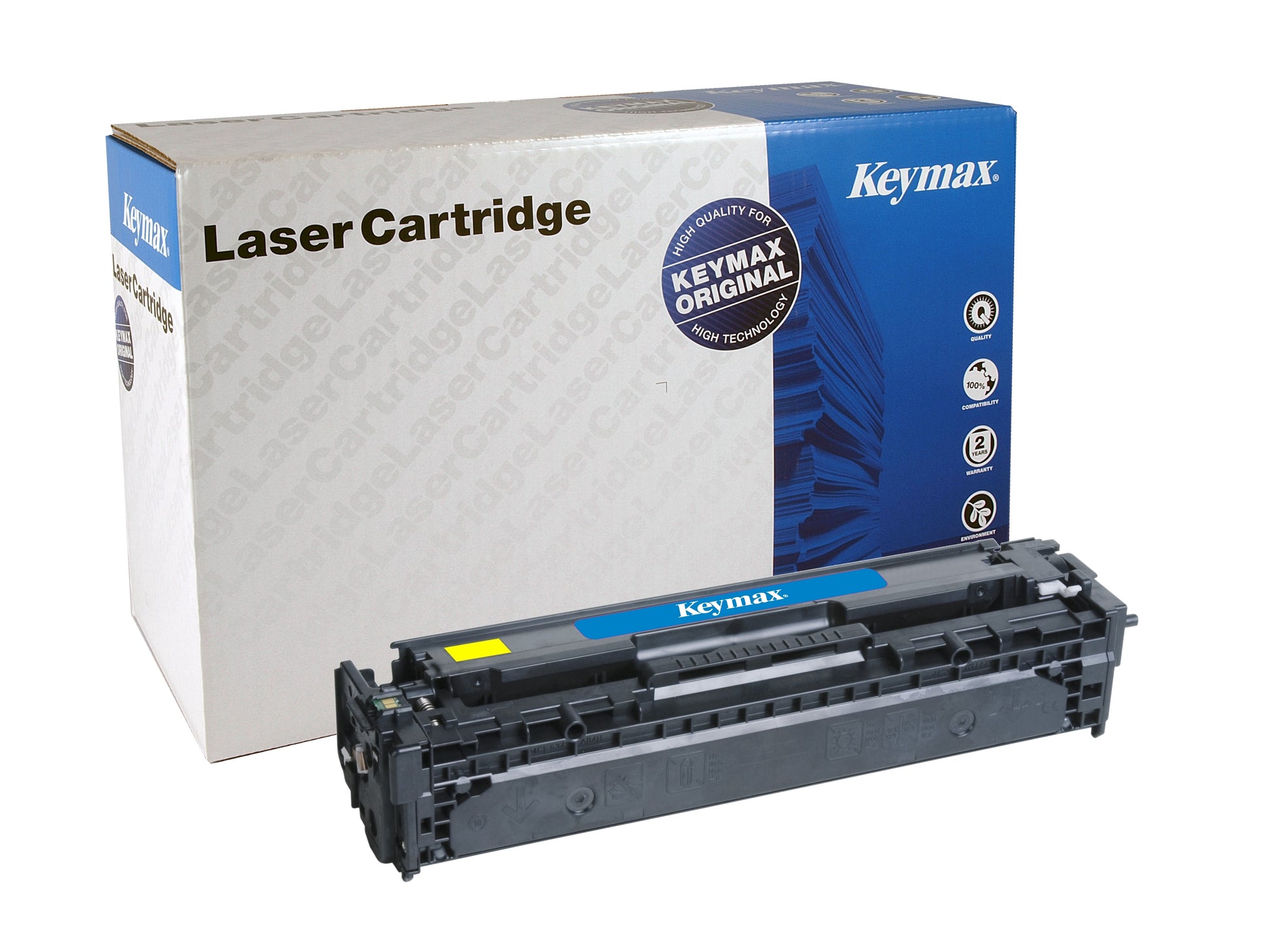 Keymax CE322A Gelber Toner – wiederaufbereitet – 1'300 Seiten – für HP Color LaserJet CP 1525