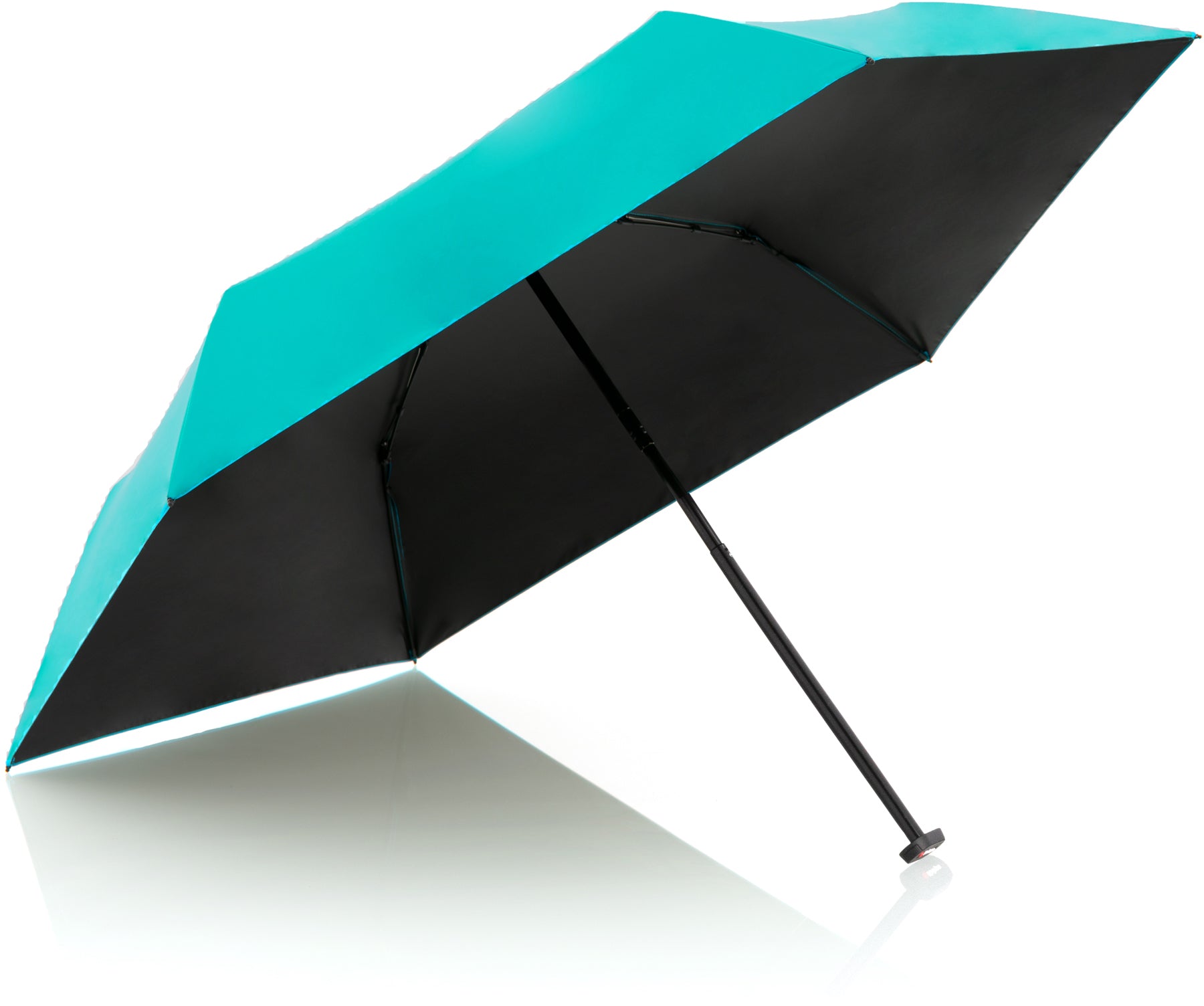 Knirps Taschenschirm US.050 – manuell, Ø 90 cm, L 21 cm – türkis – HeatShield-Beschichtung, windfest