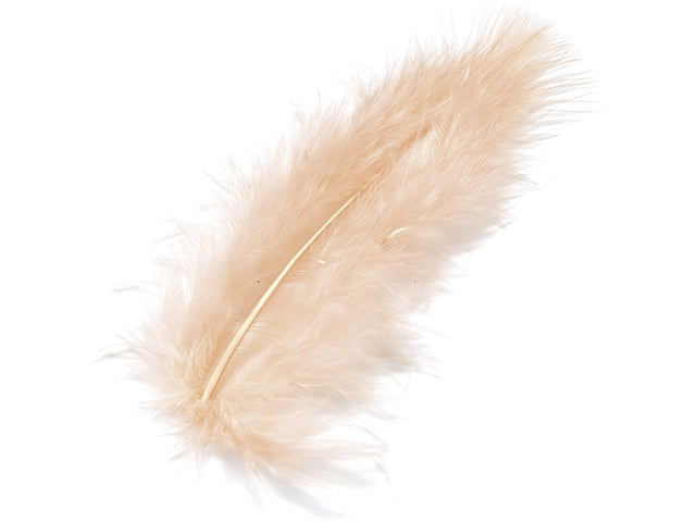 KNORR prandell Marabufedern, Federn (Pute/Gans), Apricot, 6,6 × 1,4 × 17,6 cm, 15 Stk.