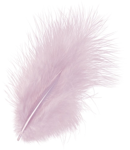 KNORR prandell Marabufedern, Eingefärbt, Zartrosa, 7 × 18,8 × 0,2 cm, 4 g, 15 Stk.