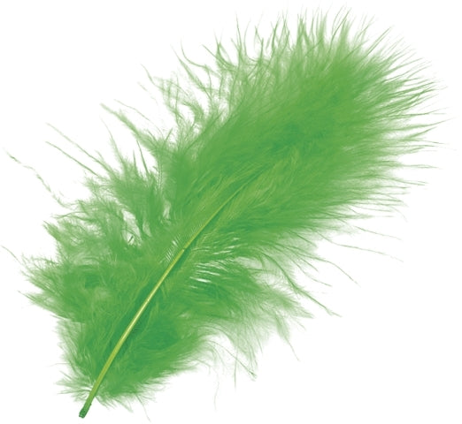KNORR prandell Marabufedern, Grün, 71 × 189 × 2 mm, 15 Stk.