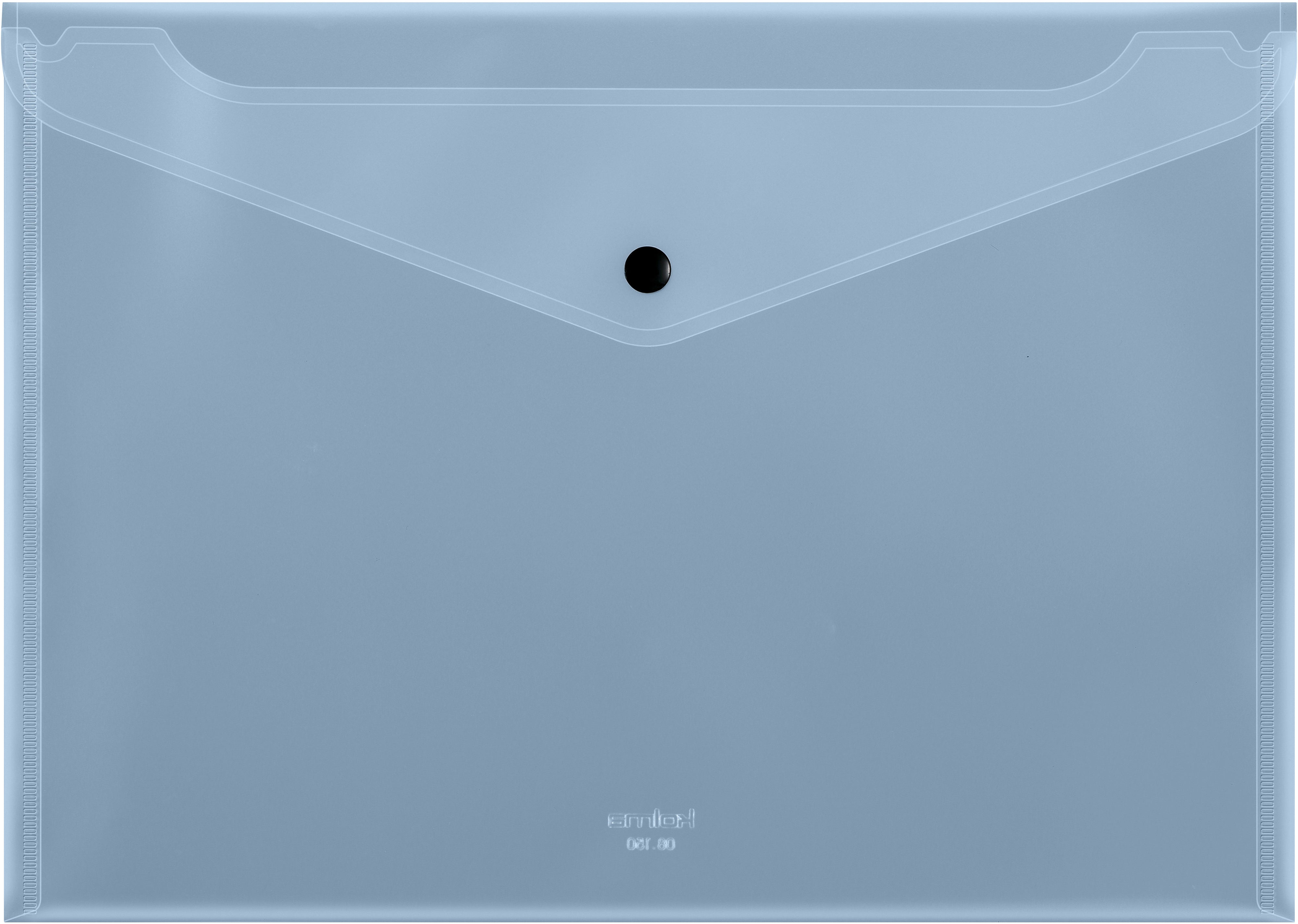 Kolma Dokumentenmappe Easy A4 – Druckknopf, Kunststoff, Grau, Füllhöhe 3 mm