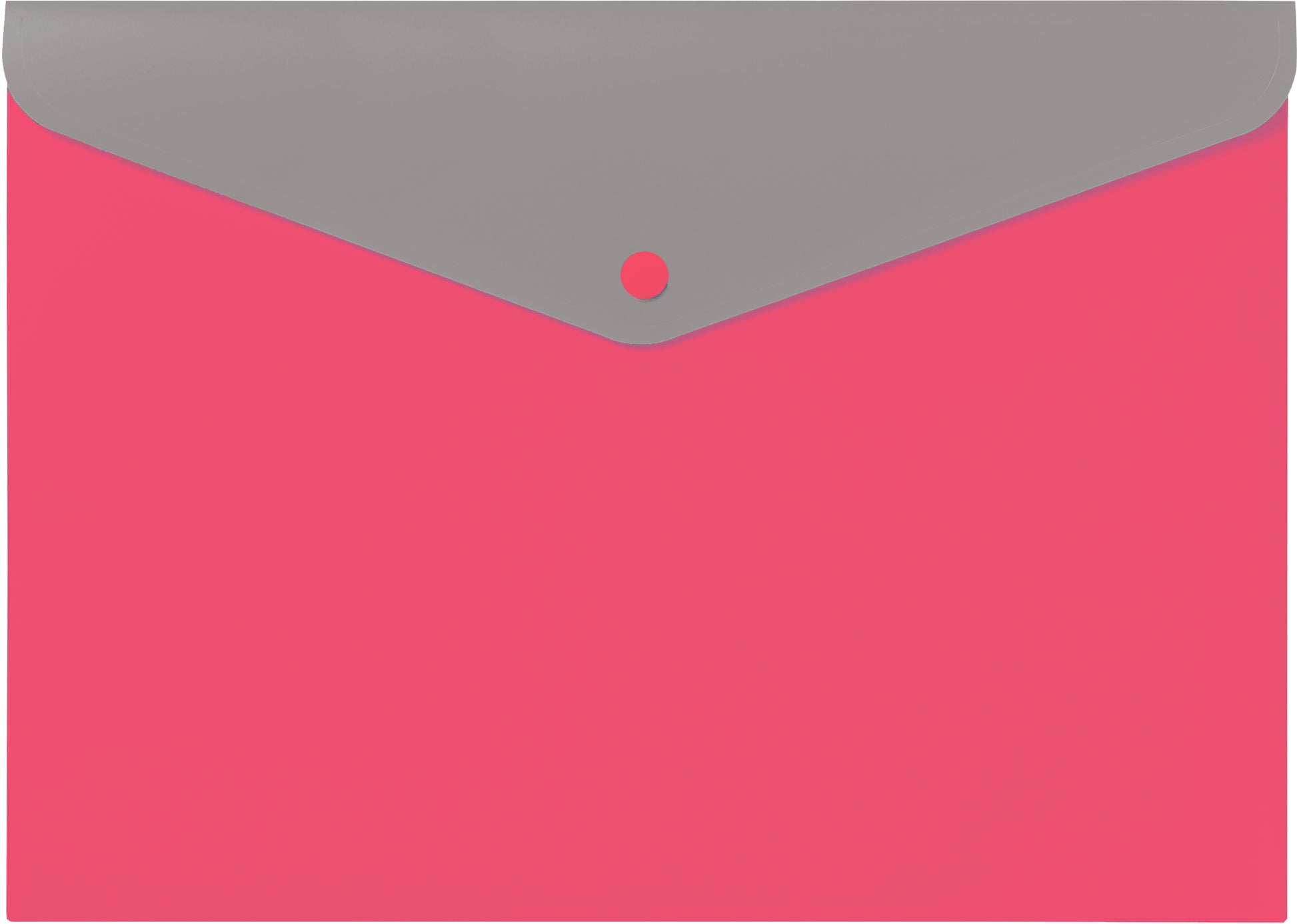 Kolma Dokumententasche Doppia A5, Druckknopf, Pink/Grau