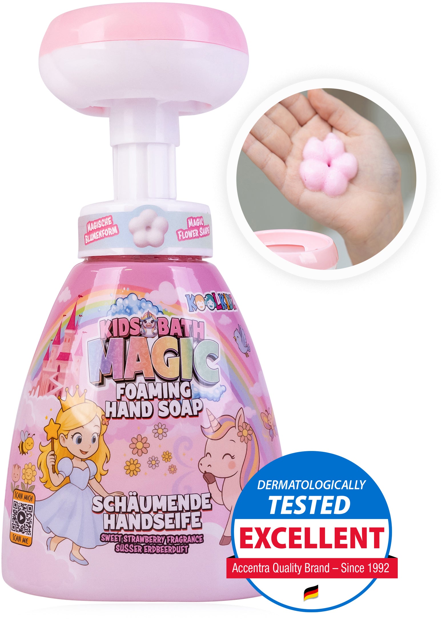 Koolkidz Schaumseife – Erdbeere – Pumpenflasche – 310 ml