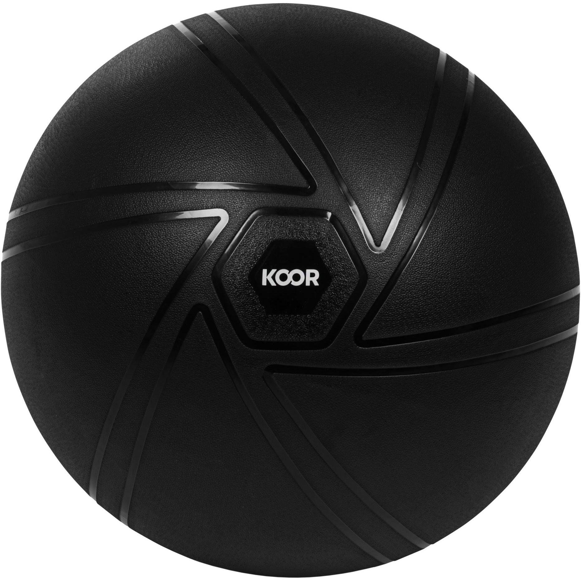 KOOR F00918 Sitzball – PVC – Schwarz, Ø 55 cm, bis 500 kg