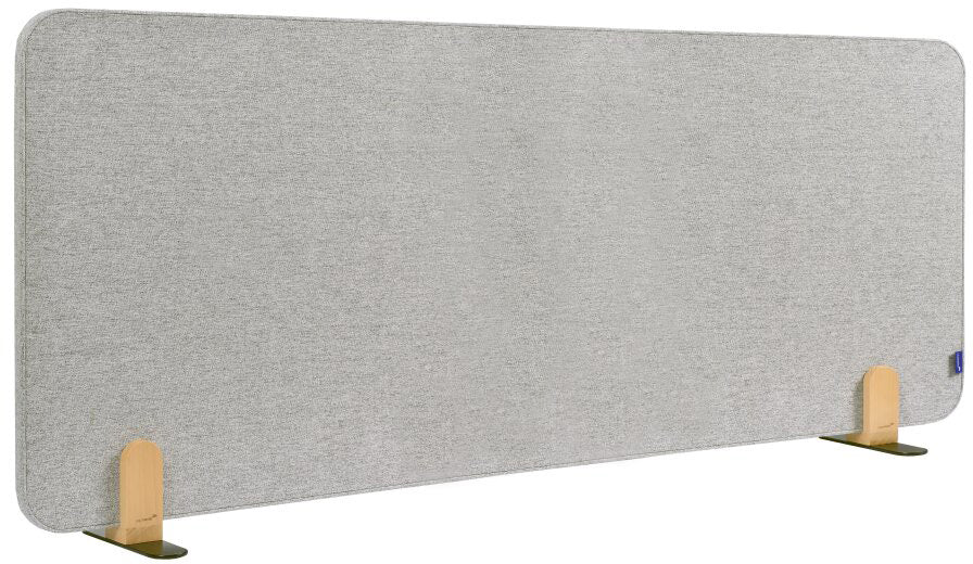 Legamaster Tischtrennwand Elements – 1'600 × 600 mm, Stoffoberfläche, grau, mit Halterungen, akustisch