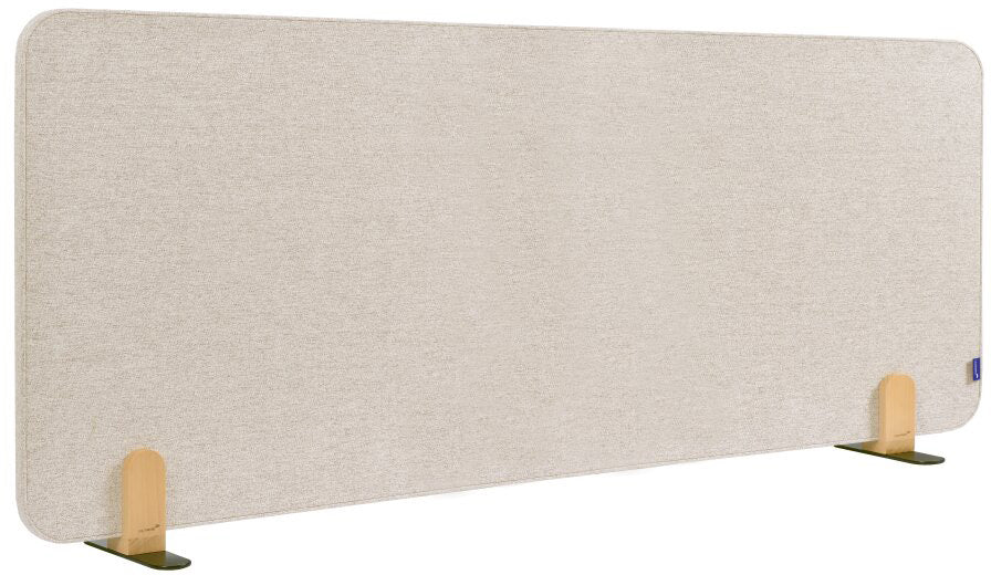 Legamaster Tischtrennwand Elements – 1'600 × 600 mm, Stoffoberfläche, beige, mit Standfüssen, akustisch