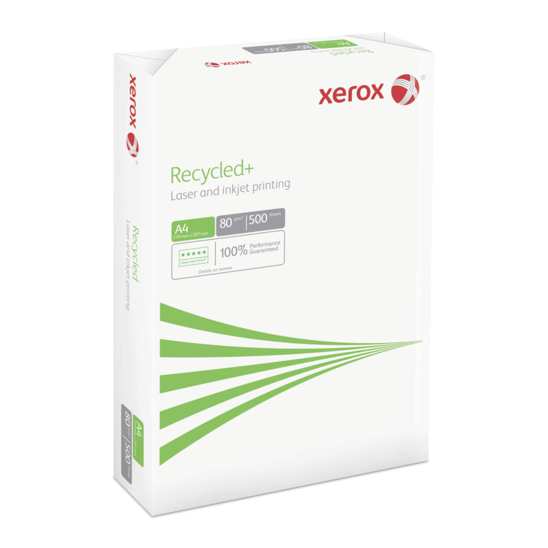 Xerox recycled+ Xerox Kopierpapier – A4, 80 g/m², weiss – 100% Recycling – 25'000 Blatt