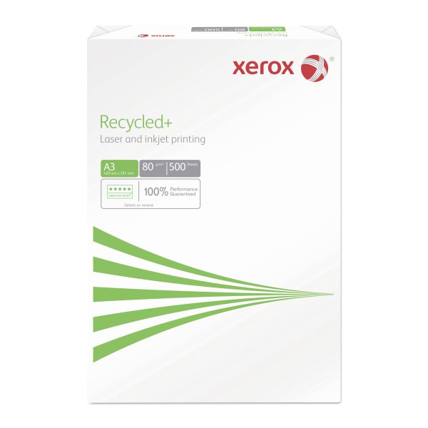 Xerox Recycled+ Recyclingpapier Weiss, 100% Recycling – A3, 80 g/m², 2'500 Blatt
