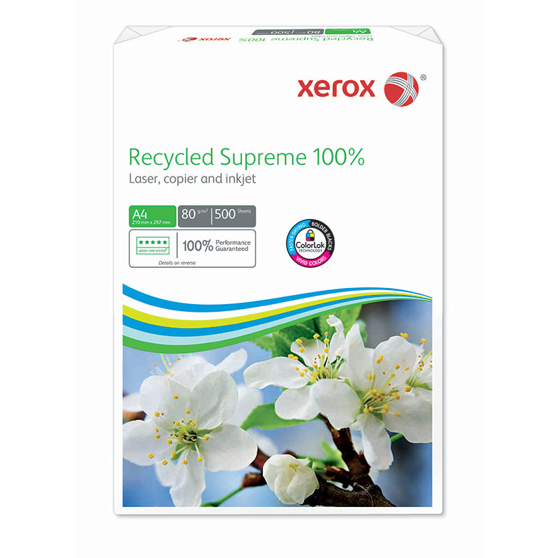 Xerox Recycled Supreme100% Xerox Recycled Supreme Recyclingpapier 100% Recycling – A4, 80 g/m², 50'000 Blatt