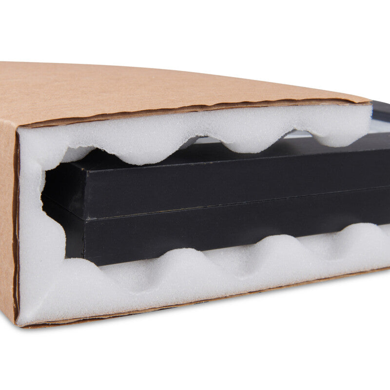 Polsterbox Schachtel – 200 × 125 × 50 mm, Wellpappe, braun, 25 mm Noppenschaumeinlage, 100 Stk.