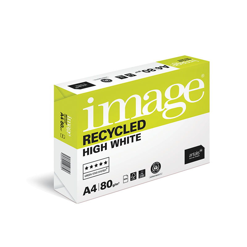 Image barecycledhw Image Kopierpapier – A3, 80 g/m², Hochweiss – 100% Recycling, Blauer Engel – 12'500 Blatt