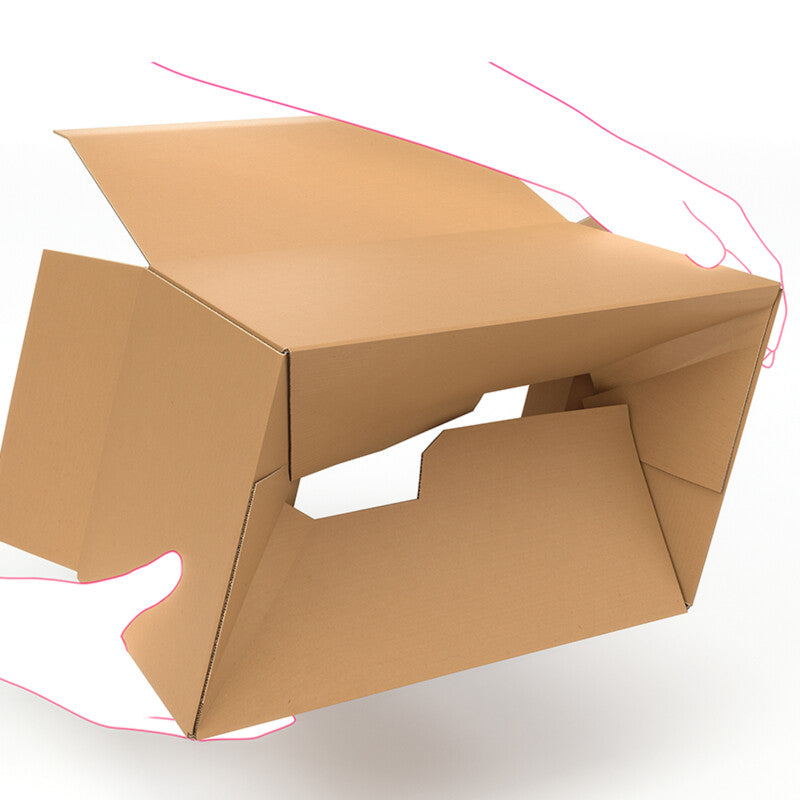 Multi-box Umzugsbox, braun – 423 × 300 × 140-230 mm – 20 Stk.