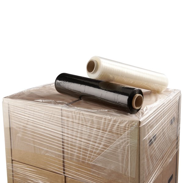 Master'in Handstretchfolie, vorgedehnt – 430 mm × 600 m – 9 µm – LD-PE, transparent – 6 Rollen