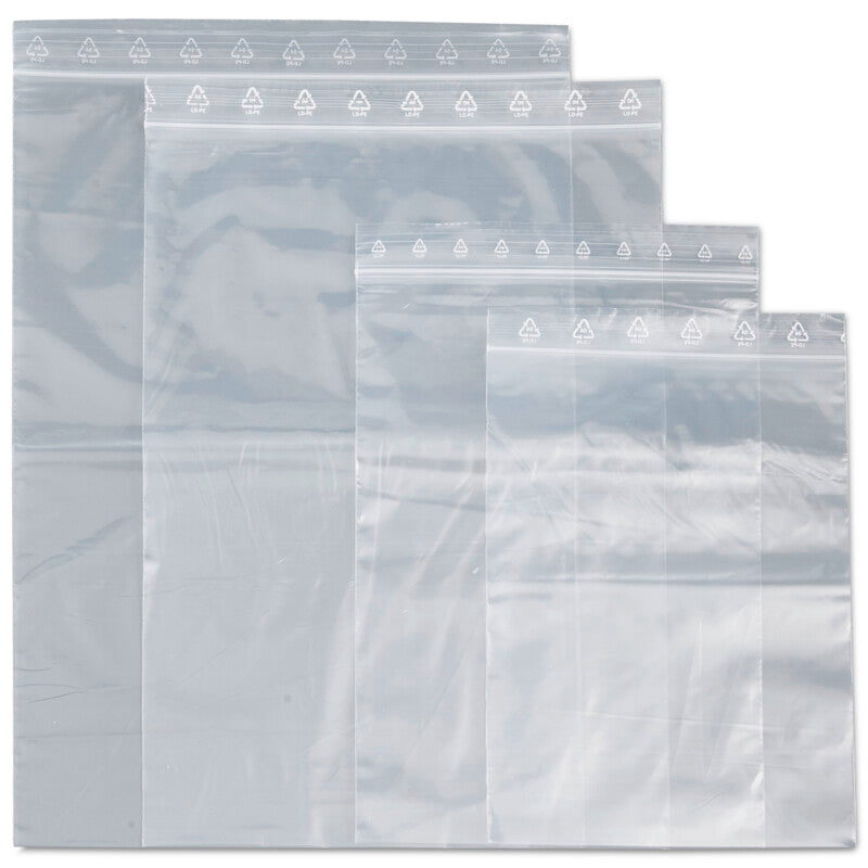 Master'in Druckverschlussbeutel – 80 × 120 mm, 50 µm, transparent – 8'000 Stk.