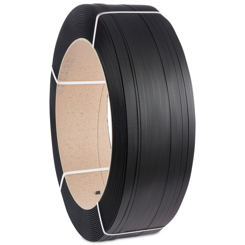 Master'in PP-Umreifungsband – 12,7 mm × 0,630 mm × 3000 m, Kern-Ø 406 mm, Schwarz – 1 Rolle