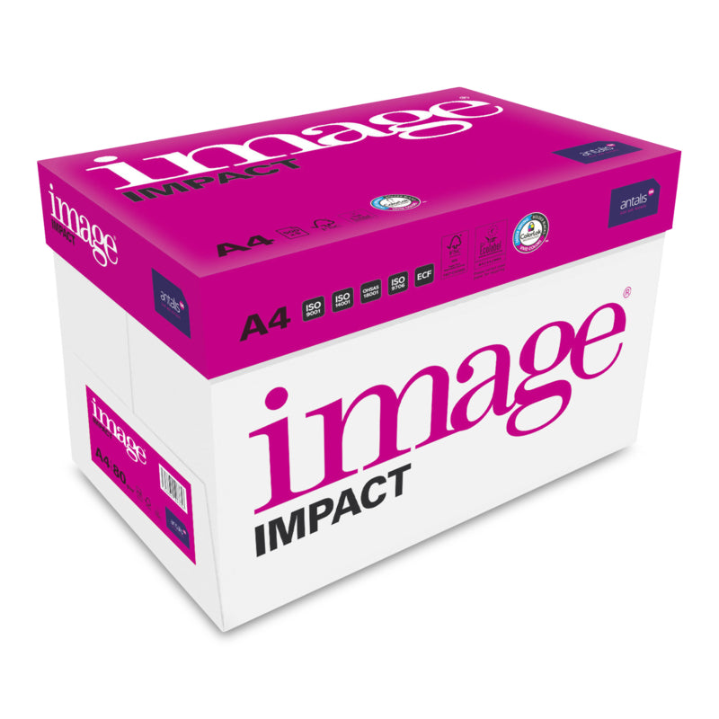Image Impact Kopierpapier Hochweiss – A4, 80 g/m², 2-fach gelocht, 2'500 Blatt