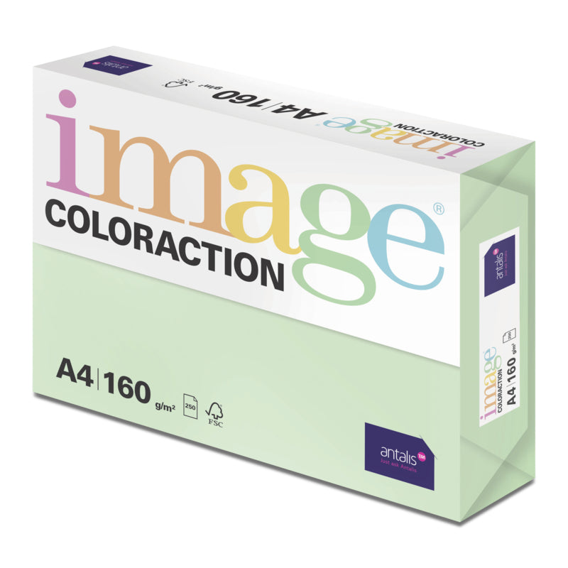 Image Coloraction Kopierpapier – A4, 160 g/m², Forest/Pastellgrün – FSC – 250 Blatt