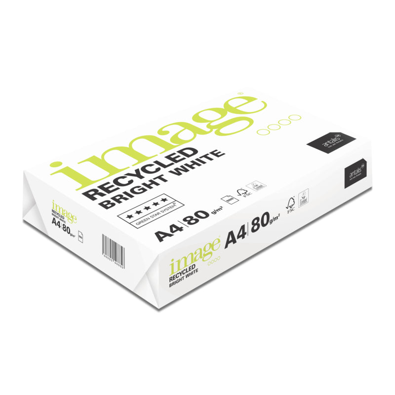 Image Recyceltes BW Recyclingpapier Weiss – A4, 80 g/m², 2500 Blatt