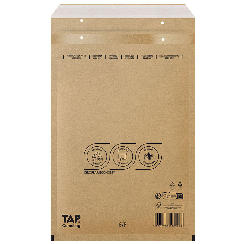TAP Luftpolstertasche – 240 × 345 mm, braun – 100 Stück