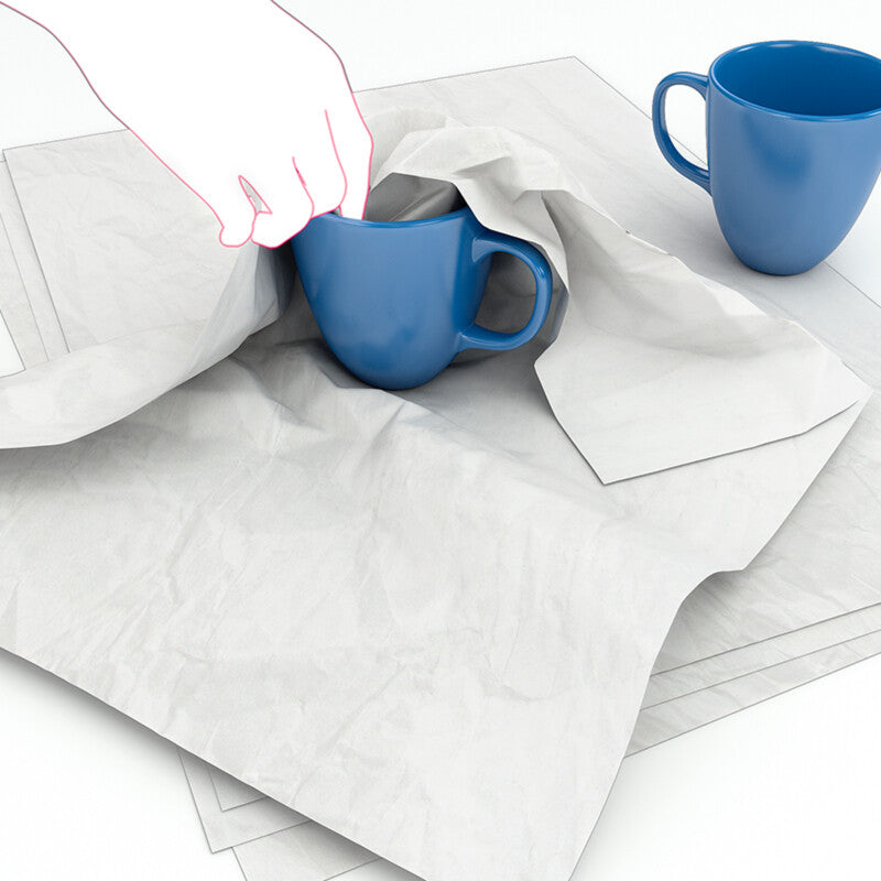 Master'in Packseide/Seidenpapier, 28 g/m², 50 × 75 cm, weisslich, FSC Recycled 100% – 12.5 kg