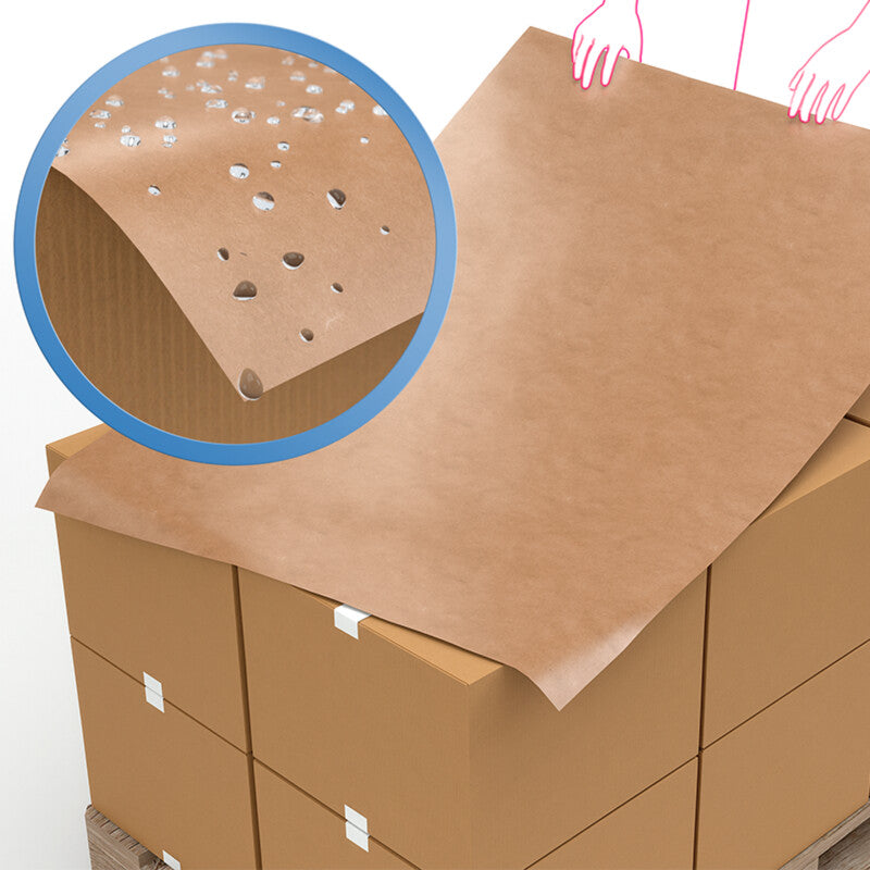 Polykraft Packpapier (Kraftpapier), 130 g/m², 150 cm × 145 m, Braun, 1 Rolle