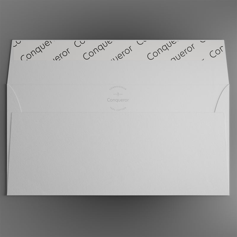 Conqueror Couvert C5/6, ohne Fenster, soft weiss, 120 g/m², 100% Baumwolle, Connoisseur Wove – 250 Stk.