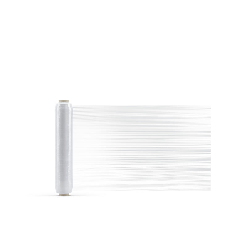 AXIO Handstretchfolie, vorgereckt, 100 % Dehnung, 6 µm, 430 mm × 600 m – 6 Rollen