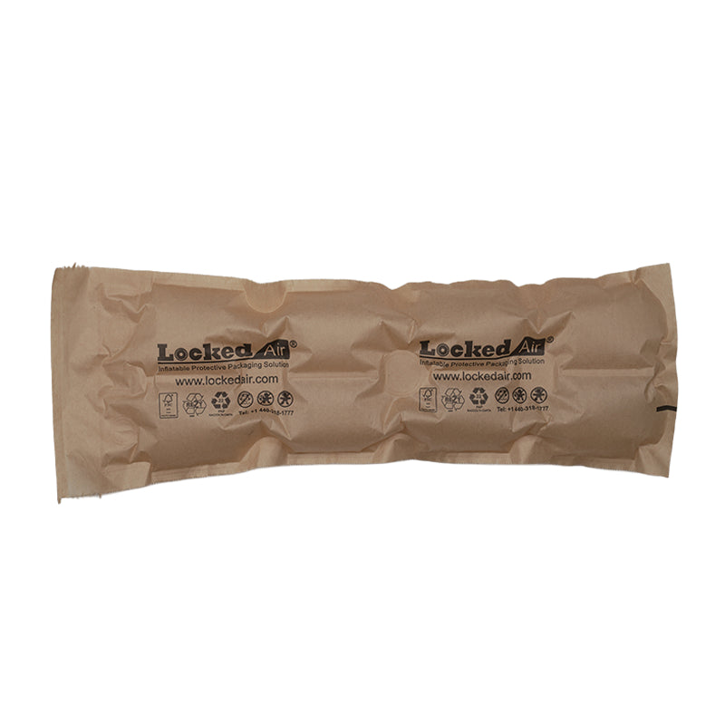 LockedAir Luftpolsterfolie – 50 µm, 400 mm × 220 m, Papier mit Siegelschicht, Braun, 2 Rollen