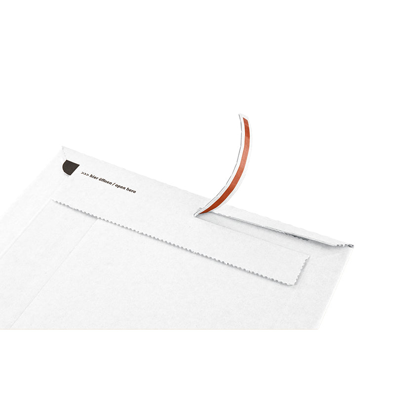 Colompac Karton-Versandtasche – 150 × 250 mm, Schmalseite offen, braun, selbstklebend – 100 Stück