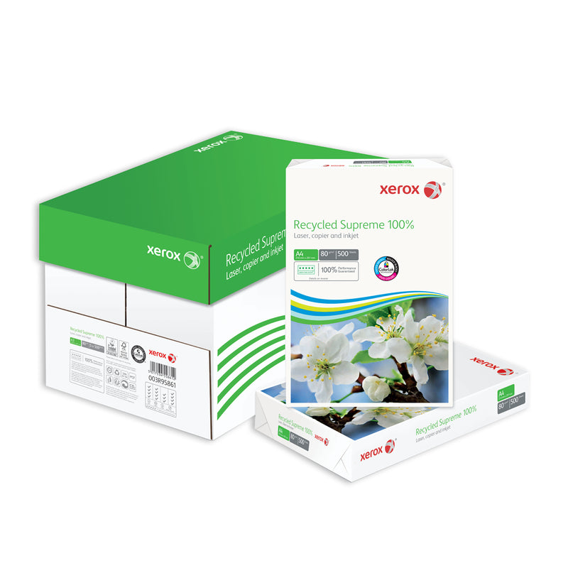 Xerox Recycled Supreme100% Xerox Recycled Supreme Recyclingpapier matt weiss – A4, 80 g/m², 25'000 Blatt