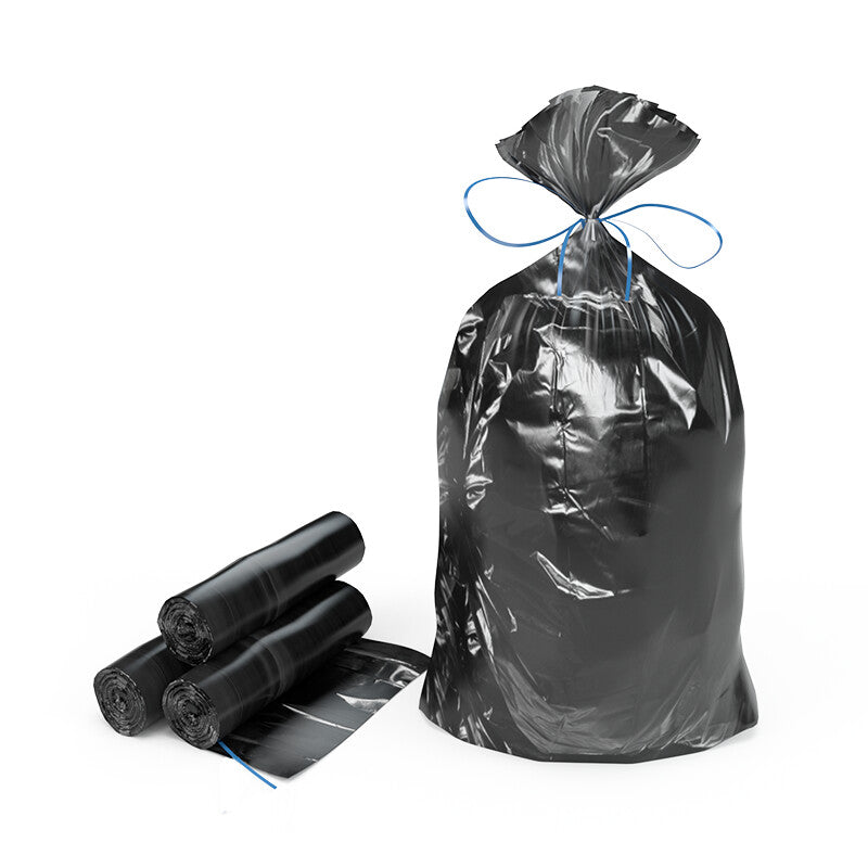 Kehrichtsäcke Abfallsack – 270×690×280 mm, 22 µm, HDPE/LLDPE, schwarz – 25 Rollen