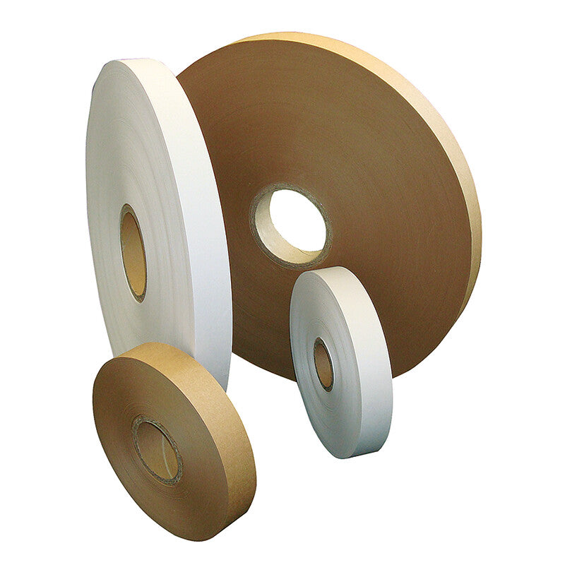 Banderolier-rollen Umreifungsband – 30 mm × 150 m, Kern-Ø 50 mm, Braun – 40 Rollen