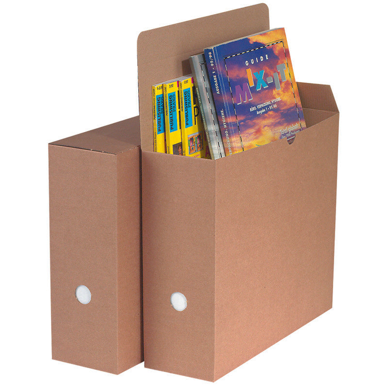 Archivbox Archivschachtel 325 × 100 × 270 mm – Braun, Wellkarton, 50 Stück
