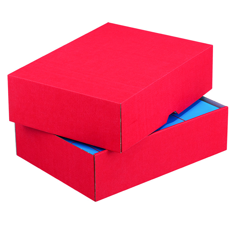 Stulpschachtel Rote Stulpschachtel Innenmass: 214 × 151 × 45 mm – 100 Stk.