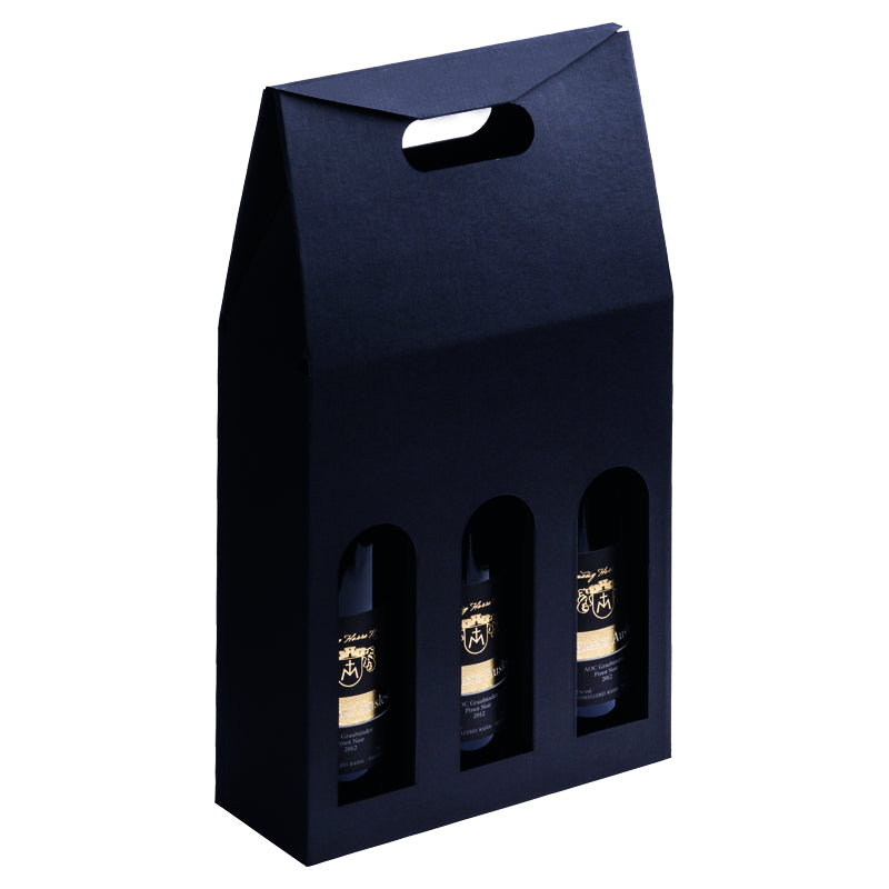 Weintrageverpackung Geschenkbox – mit Unterteilung – für 1 Weinflasche – 243 × 81 × 370 mm – 1 Stk. (Ab 25 Stk.)
