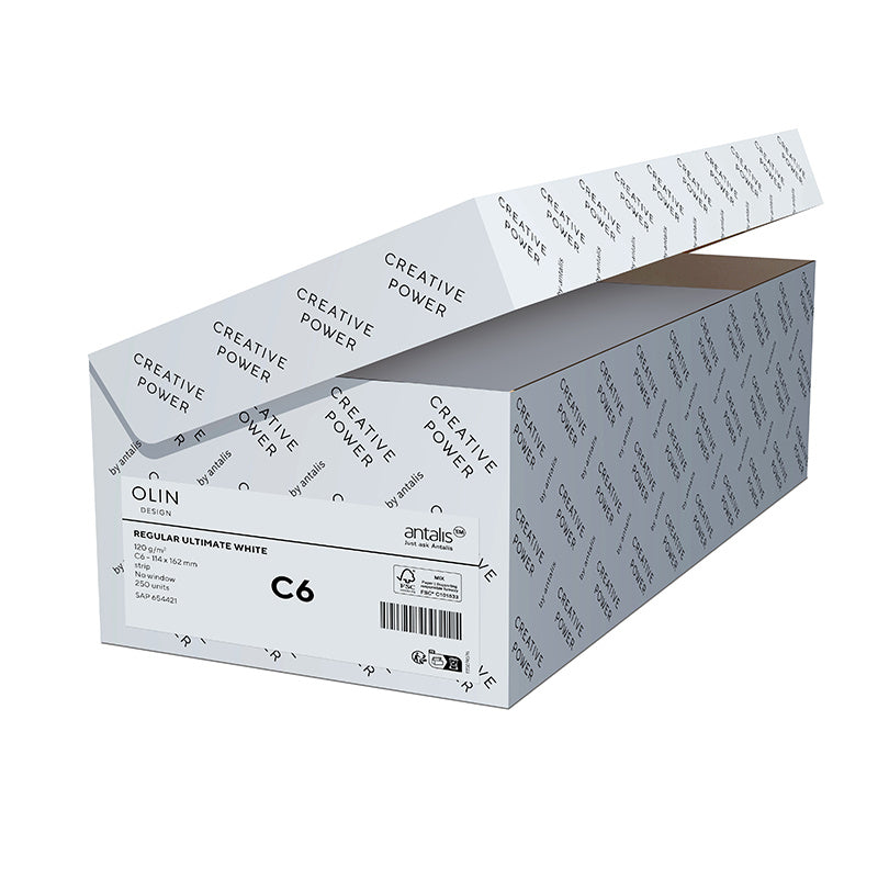 Olin Couvert C4, ohne Fenster, Ultimate White, 120 g/m² – 250 Stk.