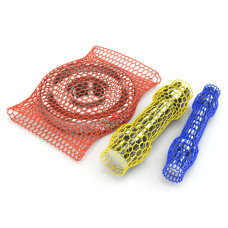 Verpackungsnetz Typ 25 – 20 mm × 250 m – Durchmesserbereich 20–50 mm – LD-PE, blau – 1 Rolle