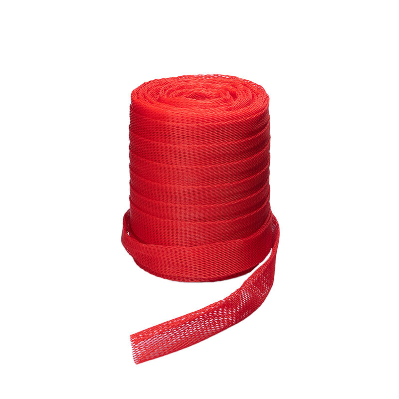 Verpackungsnetz Typ 50/100 – 50 mm × 100 m – Durchmesserbereich 40–100 mm – LD-PE, rot – 1 Rolle