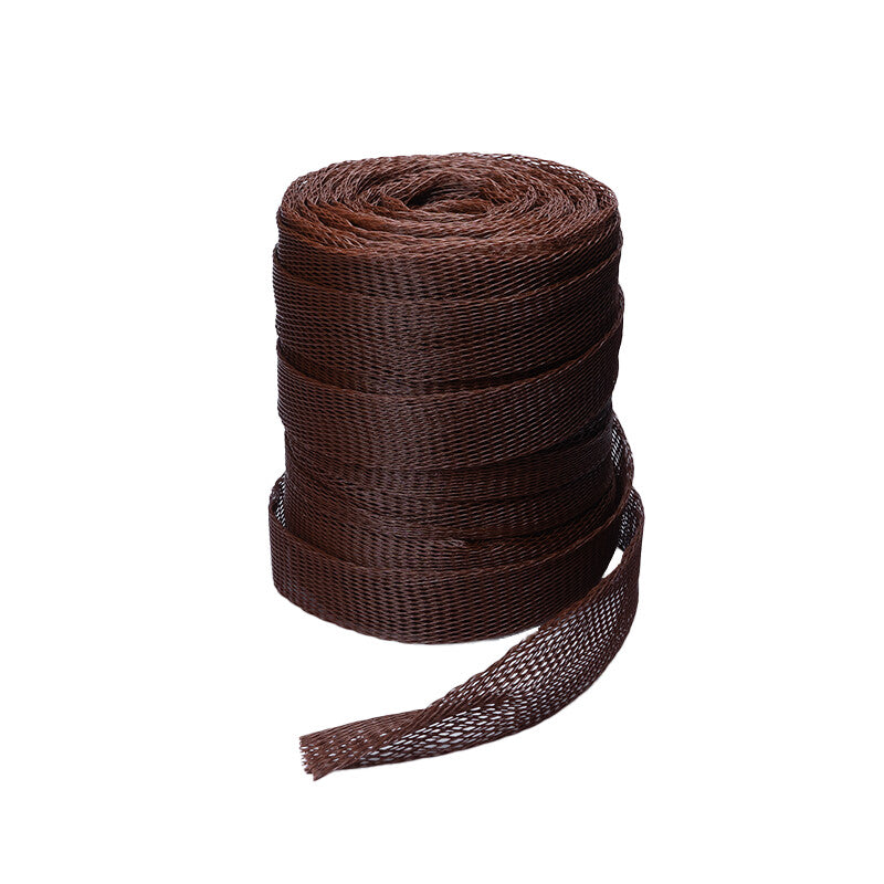 Verpackungsnetz Typ 70 – 50 mm × 100 m – Durchmesserbereich 50–80 mm – LD-PE, braun – 1 Rolle