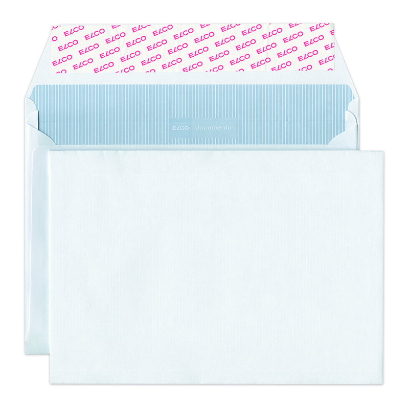 Seitenfaltentaschen Papierversandtasche – 176 × 250 × 20 mm, Seitenfalz, Weiss – 250 Stück