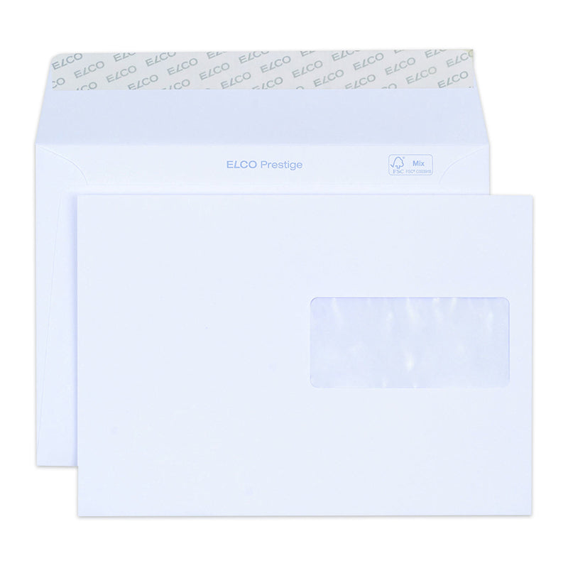 Elco Couvert C5, Fenster rechts, hochweiss, 120 g/m² – 250 Stk.