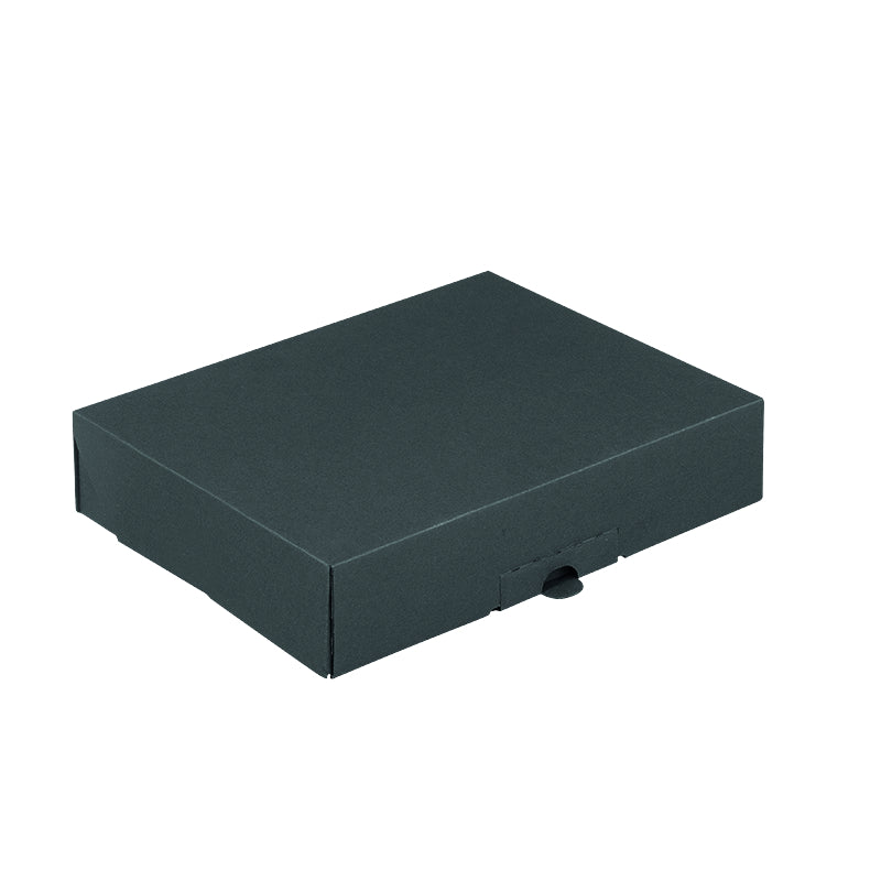 Klappschachtel Schwarz – 155 × 110 × 45 mm – 1 Stk. (Ab 100 Stk.)