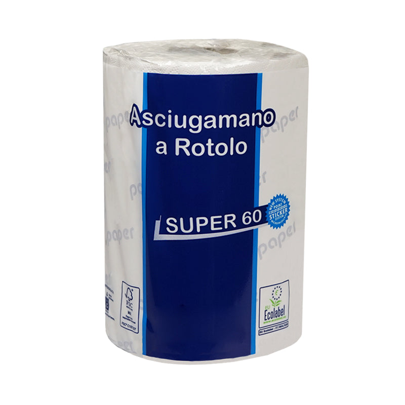 Handtuchrollen Handtuchrolle – 2-lagig, Zellstoff, Weiss, 210 mm × 60,00 m, 12 Rollen