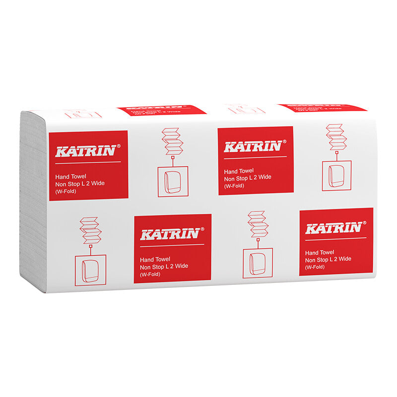 Katrin katrin Katrin Falthandtuch Non-Stop L2 – W-Falz, 2-lagig, Recycling-Zellstoff, Weiss, 240 × 320 mm – 96'000 Stück