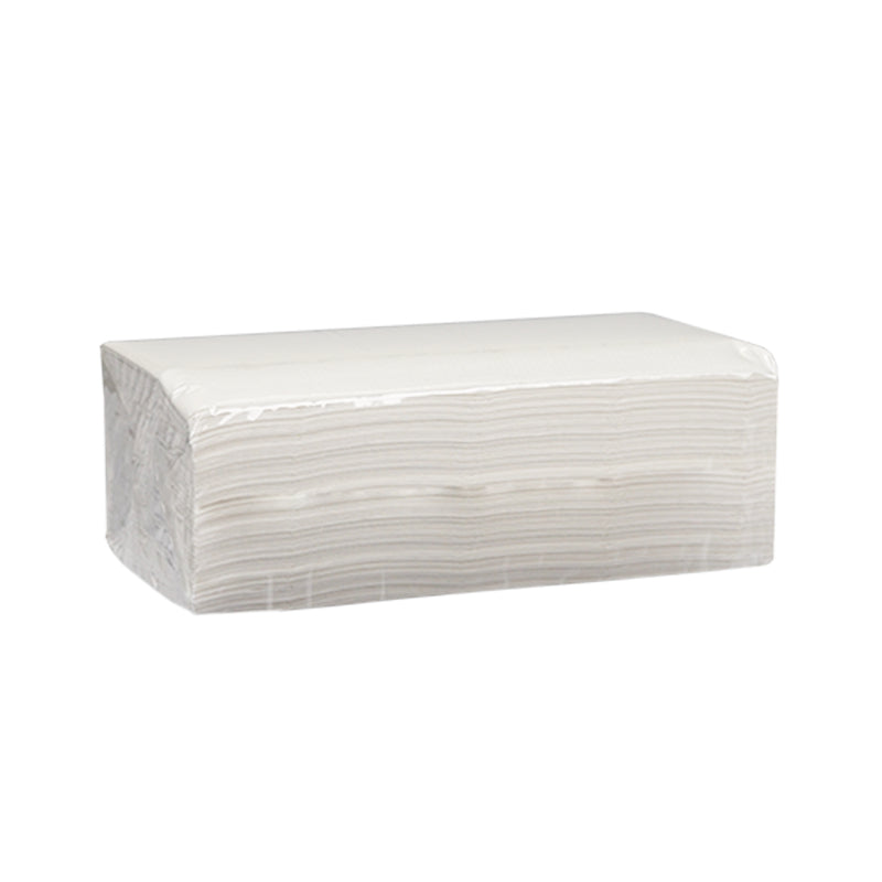 Falthandtücher Falthandtuch – V-Falz, 2-lagig, Zellstoff, Weiss, 215 × 210 mm – 34'650 Stück