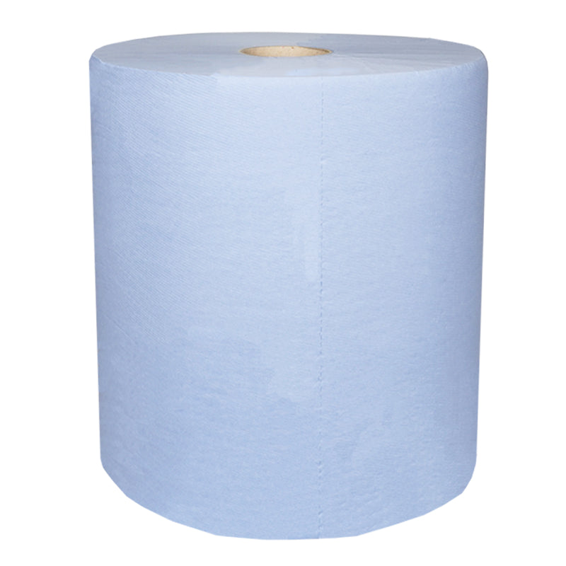Putztuchrollen 100% Zellstoff, 3-lagig, blau, 34 × 37 cm, 12 Stk.